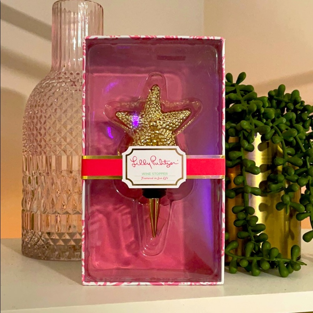 Lilly Pulitzer Starfish Wine Stopper